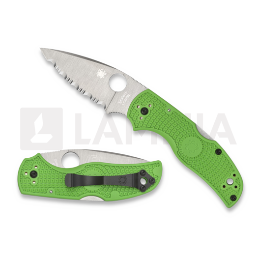 Spyderco Native 5 Salt Green LC200N 접이식 나이프, spyderedge C41SGR5
