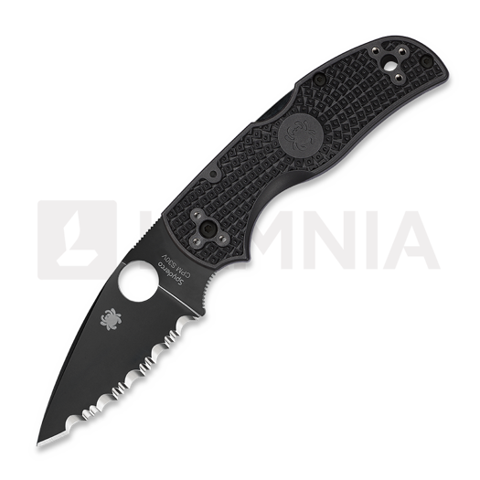 Nóż składany Spyderco Native 5, spyderedge, czarny C41SBBK5