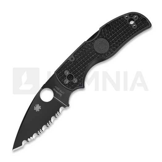 Spyderco Native 5 kääntöveitsi, spyderedge, musta C41SBBK5