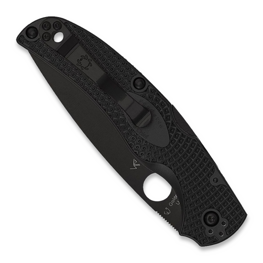 Spyderco Native Chief, Black, Lightweight, Black Blade, Combo Edge C244PSBBK