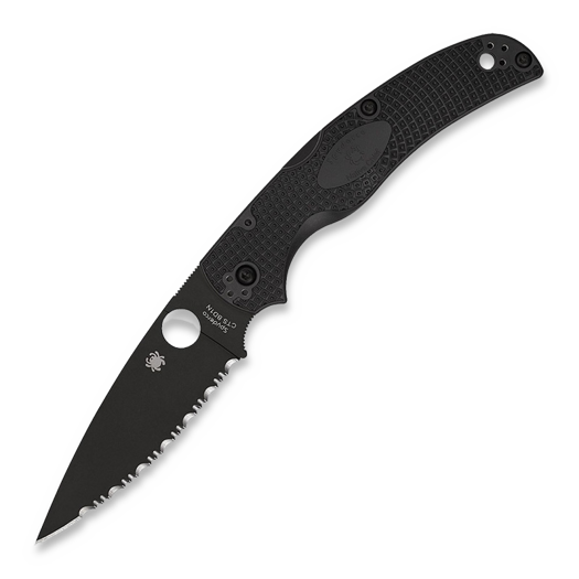 Spyderco Native Chief, Black, Lightweight, Black Blade, SpyderEdge C244SBBK