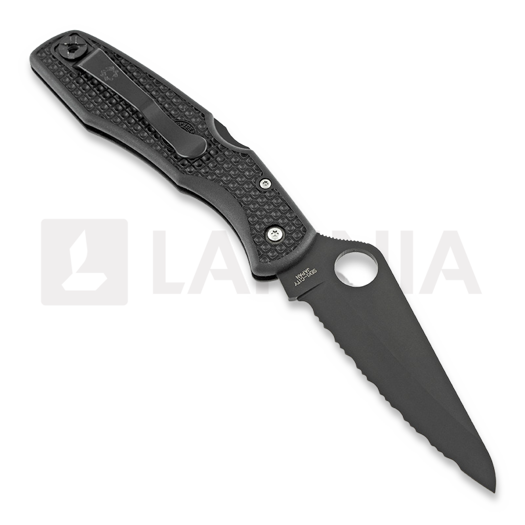 Saliekams nazis Spyderco Pacific Salt, spyderedge, melns C91SBBK