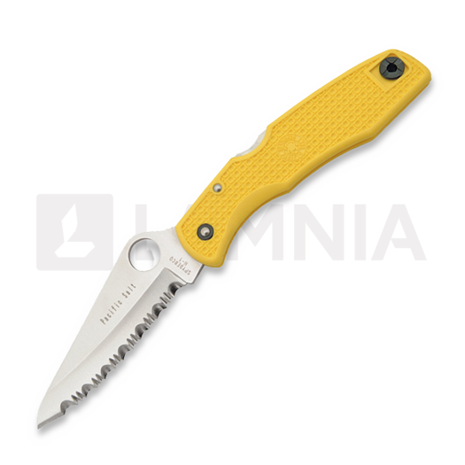 Spyderco Pacific Salt kääntöveitsi, spyderedge, keltainen C91SYL