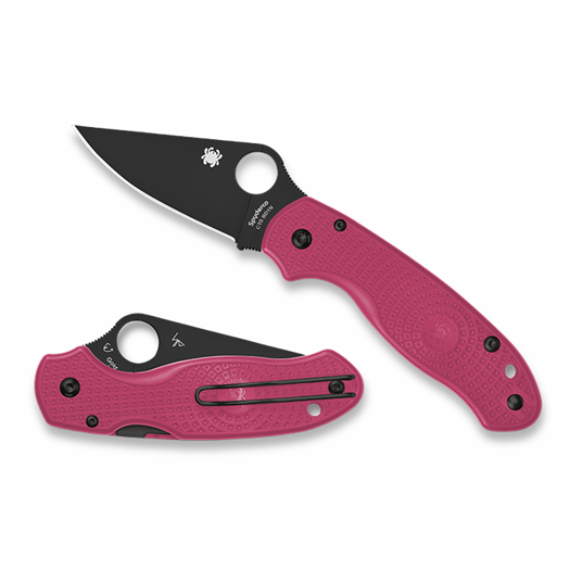 Spyderco Para 3 Lightweight, Pink FRN, Black DLC C223PPNBK