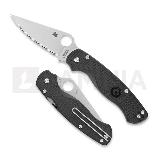 Spyderco Para Military 2 Black Lightweight 접이식 나이프, spyderedge C81SBK2