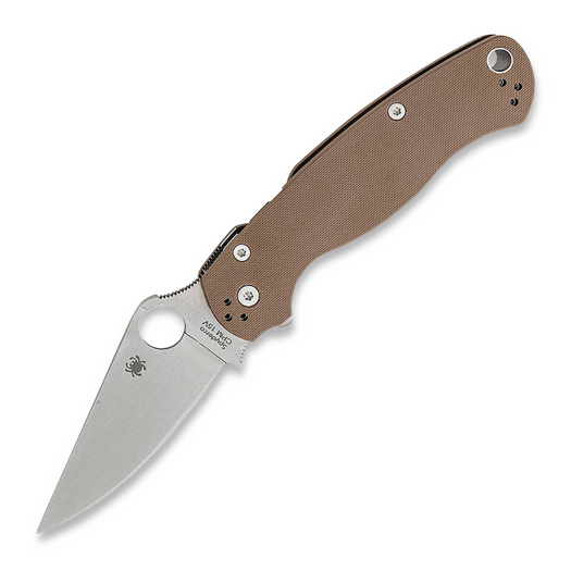 Saliekams nazis Spyderco Para Military 2 Brown G-10 CPM 15V SPRINT RUN C81GPBN15V2