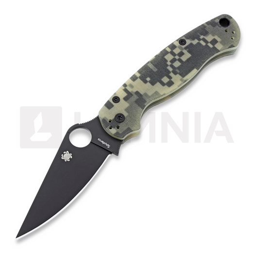 Spyderco Para Military 2 camo 접이식 나이프, 검정 C81GPCMOBK2