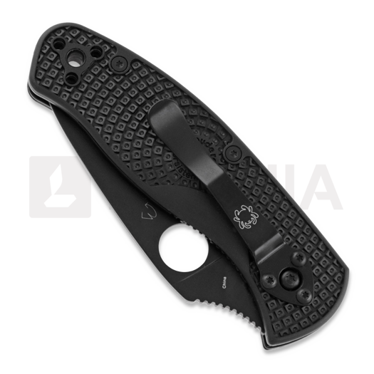 Spyderco Persistence Lightweight Black Blade folding knife, combo edge C136PSBBK