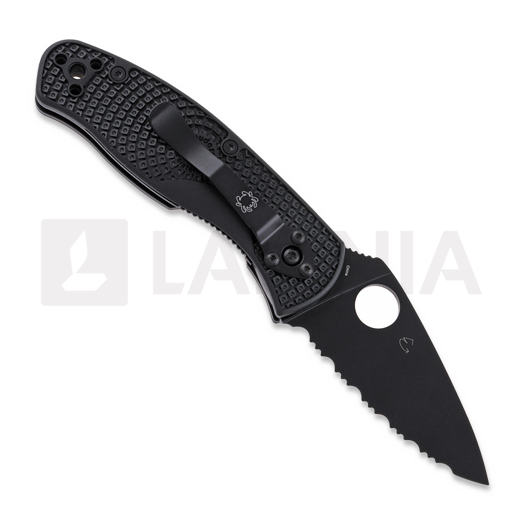 Spyderco Persistence Lightweight Black Blade folding knife, spyderedge C136SBBK