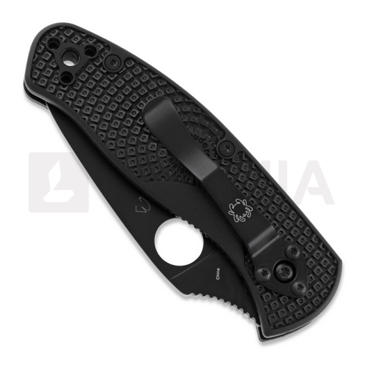 Spyderco Persistence Lightweight Black Blade folding knife, spyderedge C136SBBK