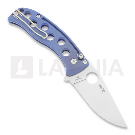 Spyderco PITS Folder Blue Titanium C192TIBLP