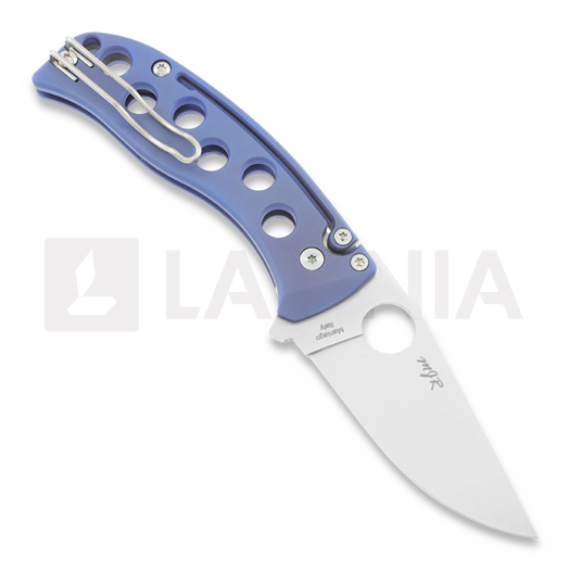 Spyderco PITS Folder Blue Titanium C192TIBLP