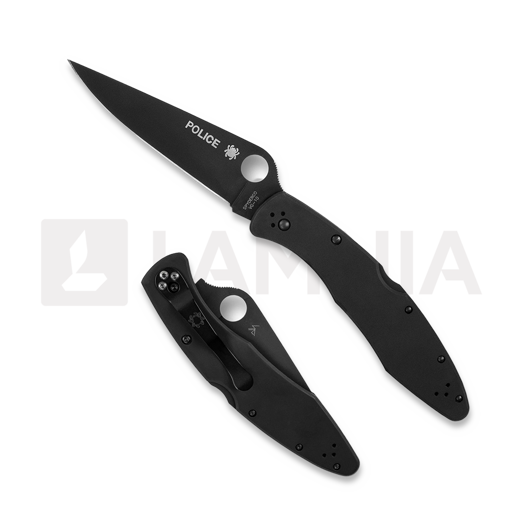 Spyderco Police kääntöveitsi, musta C07BKP