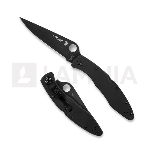 Spyderco Police foldekniv, svart C07BKP