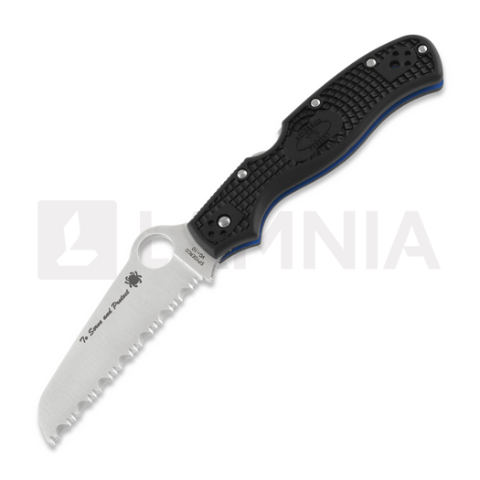 Spyderco Rescue 3 Lightweight Thin Blue Line összecsukható kés C14FSBKBL3