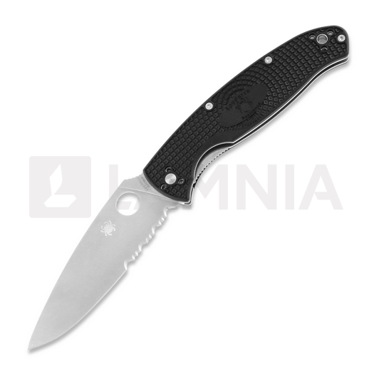 Spyderco Resilience Lightweight 접이식 나이프, 톱니 모양 칼날 C142PSBK