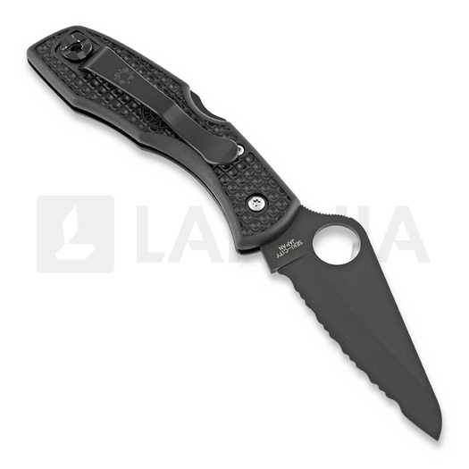 Spyderco Salt I &ouml;sszecsukhat&oacute; k&eacute;s, spyderedge, fekete C88SBBK