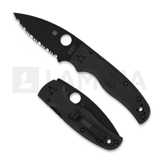 Spyderco Shaman Black Lightweight סכין מתקפלת, spyderedge C229SBBK
