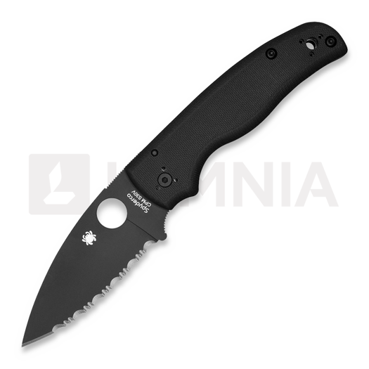 Spyderco Shaman kääntöveitsi, spyderedge, musta C229GSBK