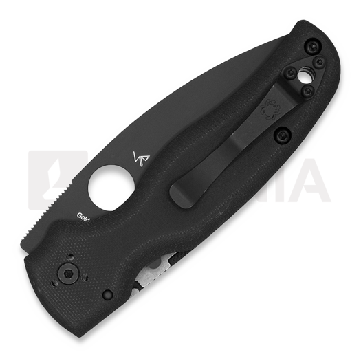 Spyderco Shaman kääntöveitsi, spyderedge, musta C229GSBK