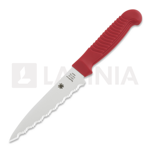 Japanese kitchen knife Spyderco Small Utility Knife, spyderedge, czerwona K05SRD