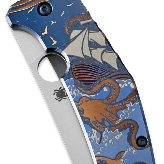 Navaja Spyderco SpydieChef CQI, colored kraken C211TIPLS22