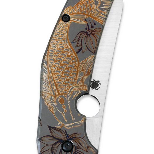 Couteau pliant Spyderco SpydieChef CQI, gold hakuun C211TIPLS6
