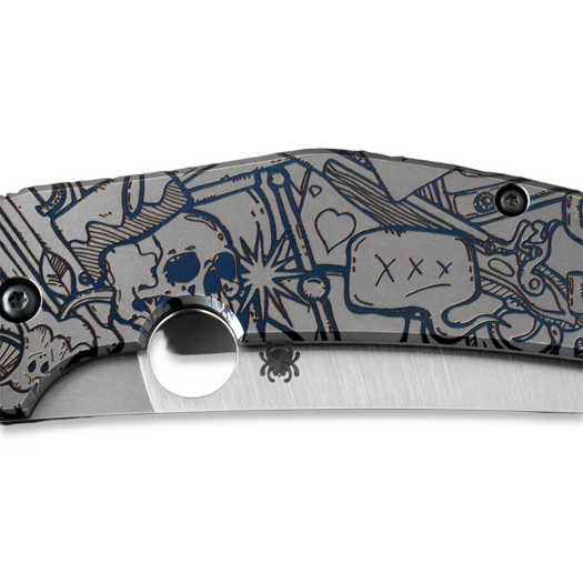 Spyderco SpydieChef CQI 접이식 나이프, thug life C211TIPLS15