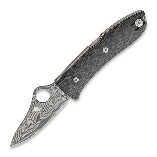 Spyderco SpyOpera Carbon Fiber Damasteel Sprint Run Taschenmesser C255CFPD