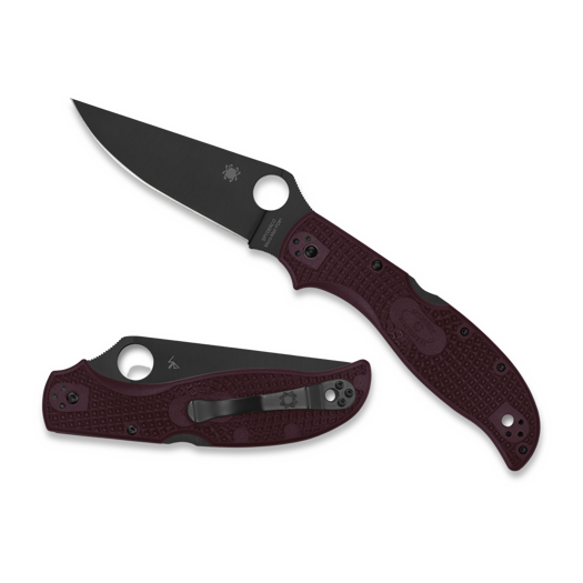 Spyderco Stretch 2 XL Burgundy Lgwt CTS-PD#1 Sprint Run foldekniv C258BGBKP