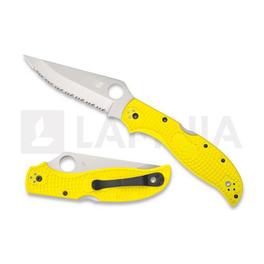 มีดพับ Spyderco Stretch 2 XL Lightweight Salt, Yellow FRN, spyderedge C258SYL