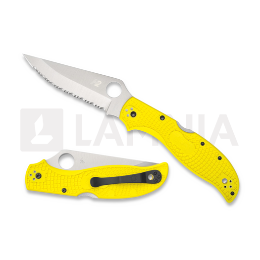 มีดพับ Spyderco Stretch 2 XL Lightweight Salt, Yellow FRN, spyderedge C258SYL