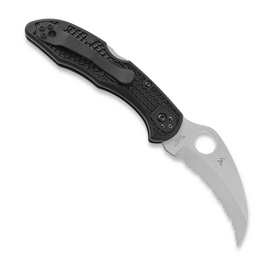 Nóż składany Spyderco Tasman Salt 2, spyderedge, czarny C106SBK2
