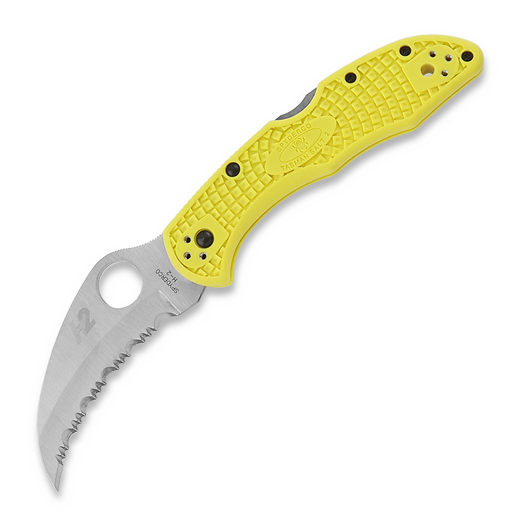Skladací nôž Spyderco Tasman Salt 2, spyderedge, žltá C106SYL2
