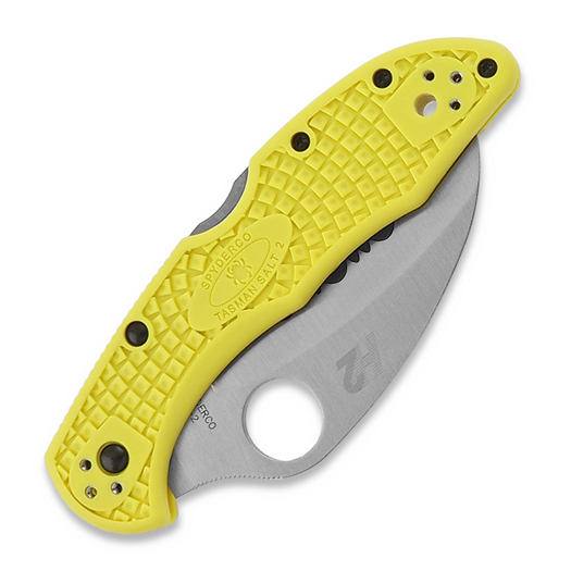 Coltello pieghevole Spyderco Tasman Salt 2, spyderedge, giallo C106SYL2