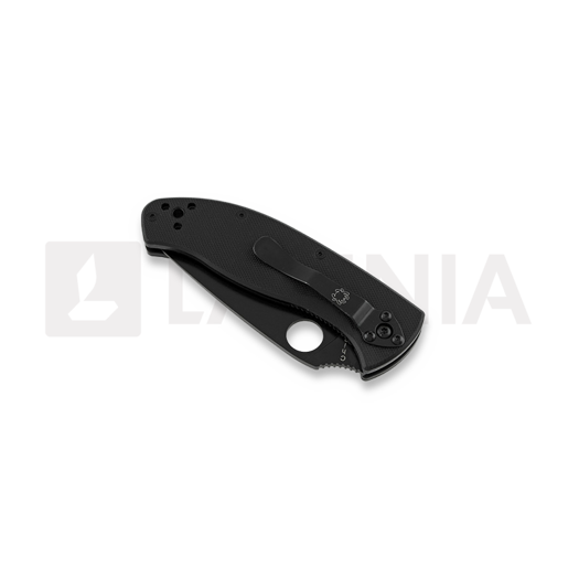 Spyderco Tenacious sulankstomas peilis, juoda, dantytas C122GBBKPS