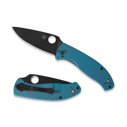 Spyderco Tenacious Blue Ti kääntöveitsi, musta C122TIBLBKP
