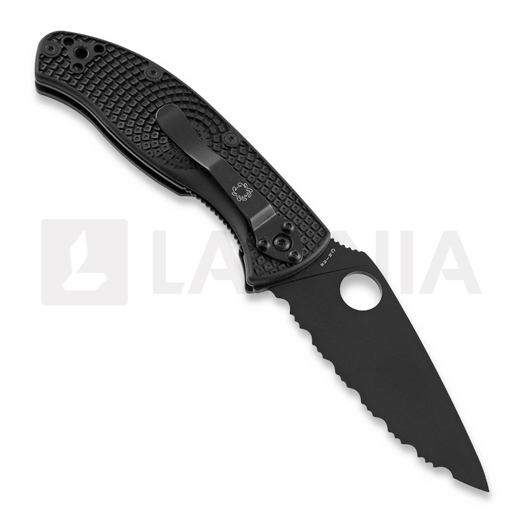 Spyderco Tenacious Lightweight Black Blade folding knife, spyderedge C122SBBK