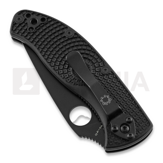Spyderco Tenacious Lightweight Black Blade folding knife, spyderedge C122SBBK