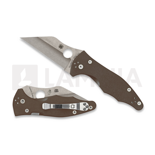 Spyderco Yojimbo 2 Brown G10 CPM15V SPRINT RUN fällkniv C85GPBN15V2