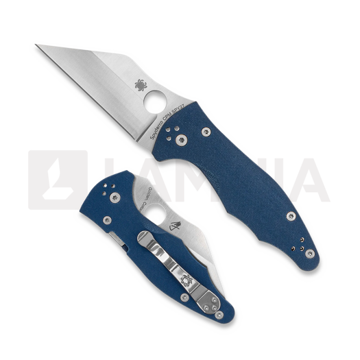 Spyderco Yojimbo 2 Cobalt Blue G10 CPM SPY27 sulankstomas peilis C85GPCBL2
