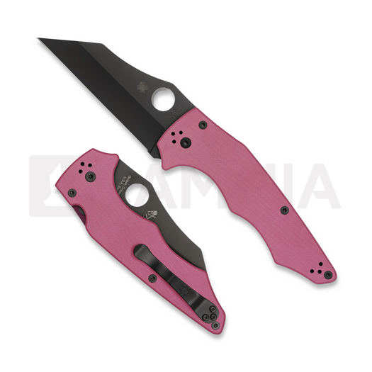 Spyderco YoJumbo Pink G10 SPRINT folding knife C253GPNBKP