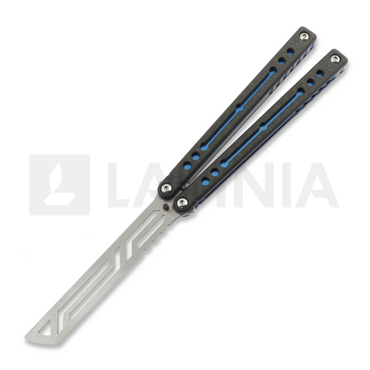 Balisong trainer Squid Industries Carbon Fiber Nautilus V2, Blue