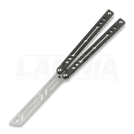 Balisong trainer Squid Industries Carbon Fiber Nautilus V2, silver
