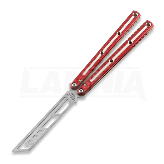 Squid Industries Dual-Tone Krake Raken Trainer V3 balisong trainer, rød