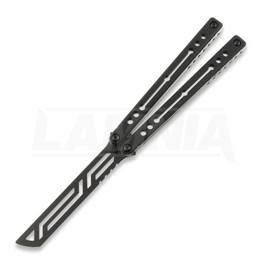 Squid Industries Inked Nautilus V2 balisong trainer, silver
