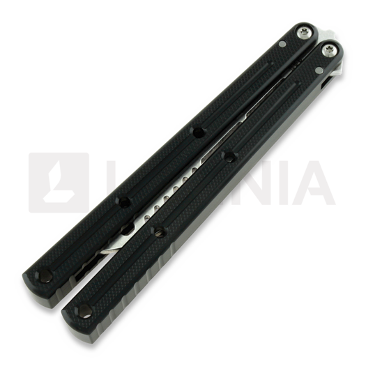 Squid Industries Krake Raken balisong trainer, 黑色