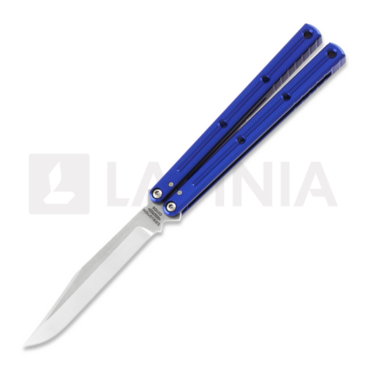 Squid Industries Krake Raken Bowie Blue V2.5 balisong kniv