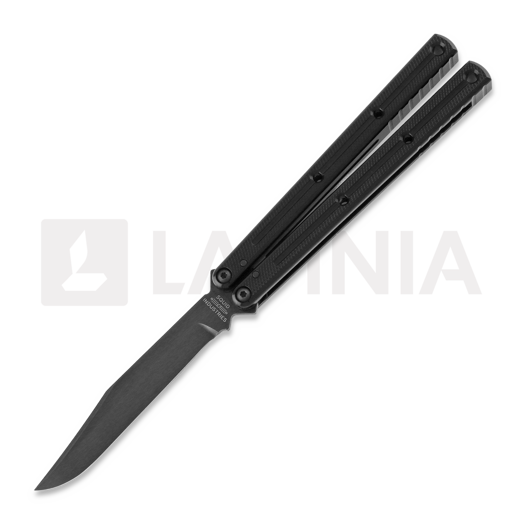 Нож пеперуда Squid Industries Krake Raken Bowie Inked Black V2.5