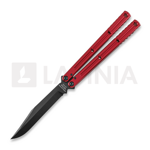 Squid Industries Krake Raken Bowie Inked Red V3 balisong